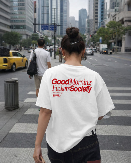 Heavy Oversized Tee - Good Morning Fuckers Society