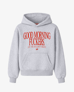 Oversized Hoodie - Good Morning Fuckers Frontprint