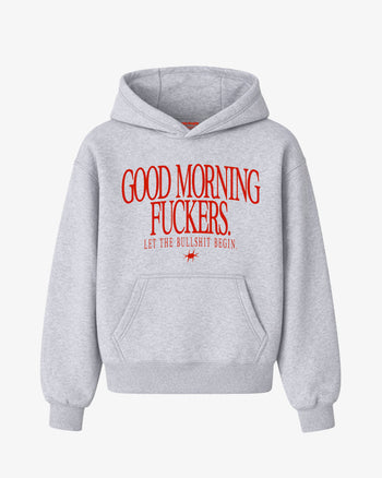 Oversized Hoodie - Good Morning Fuckers Frontprint