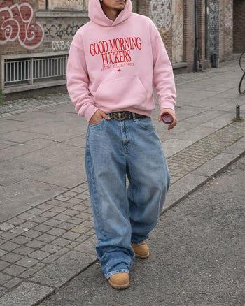Oversized Hoodie - Good Morning Fuckers Frontprint