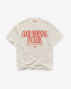 Heavy Oversized Tee - Good Morning Fuckers Frontprint