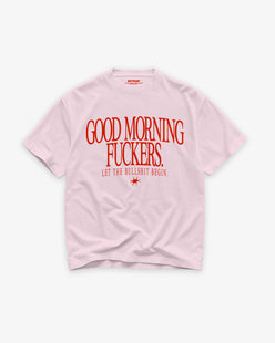 Heavy Oversized Tee - Good Morning Fuckers Frontprint