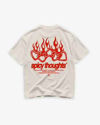 Heavy Oversized Tee - Flame Heart