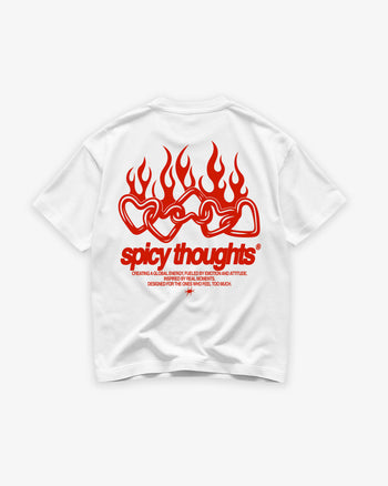 Heavy Oversized Tee - Flame Heart