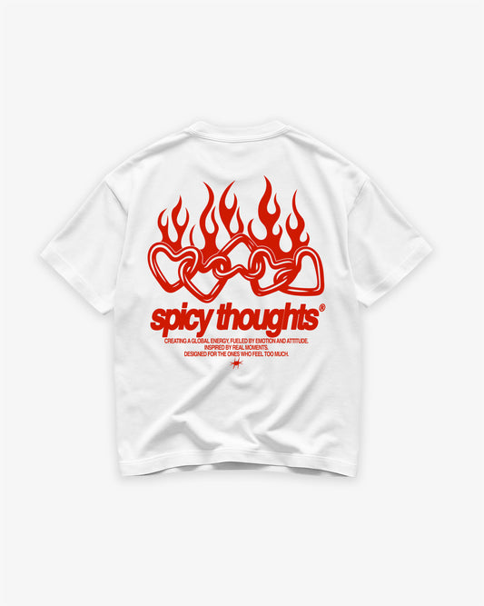 Heavy Oversized Tee - Flame Heart