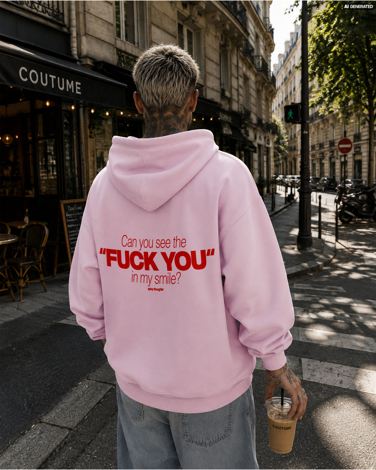 Oversized Hoodie - Can You See The Fuck You In My Smile