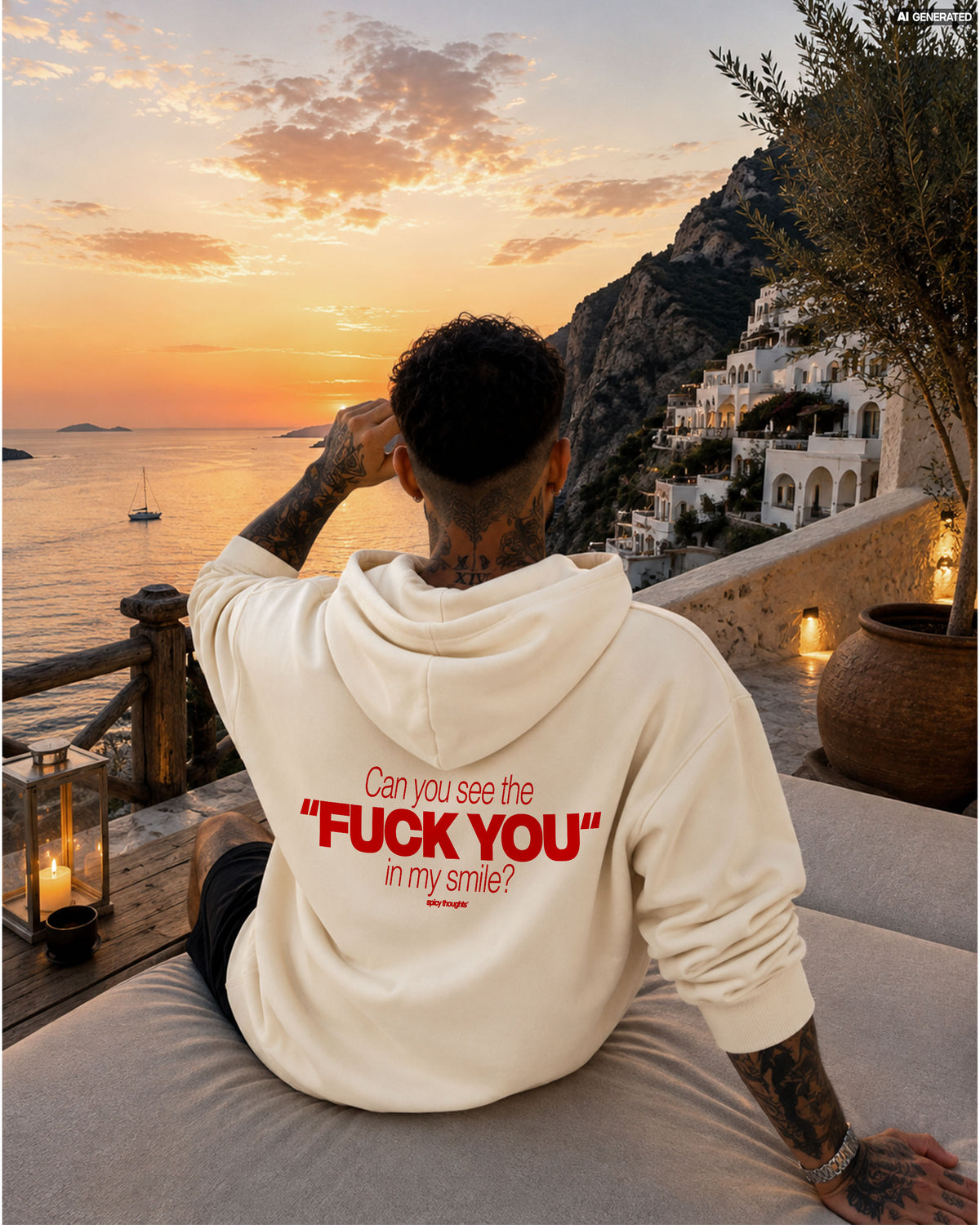 Oversized Hoodie - Can You See The Fuck You In My Smile
