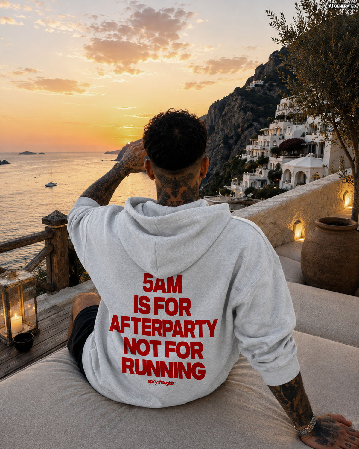 Oversized Hoodie - 5AM is for afterparty. Not for running.
