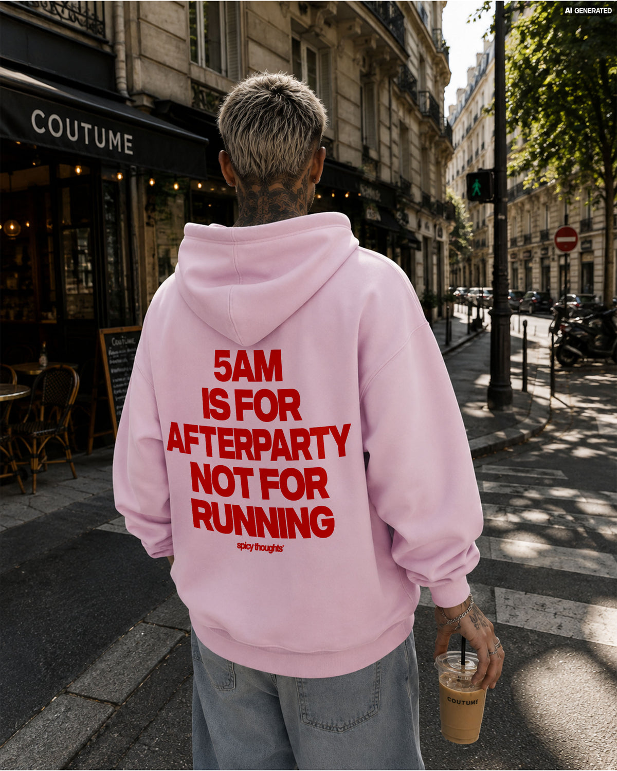 Oversized Hoodie - 5AM is for afterparty. Not for running.