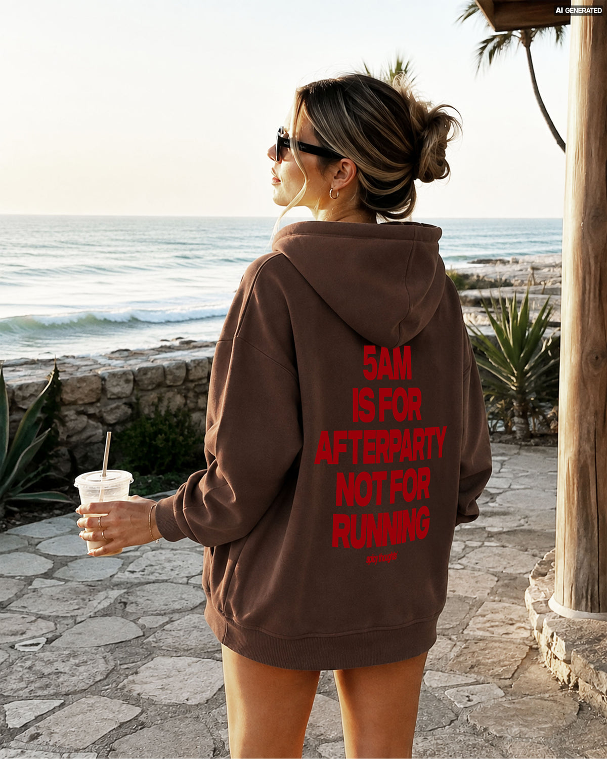 Oversized Hoodie - 5AM is for afterparty. Not for running.