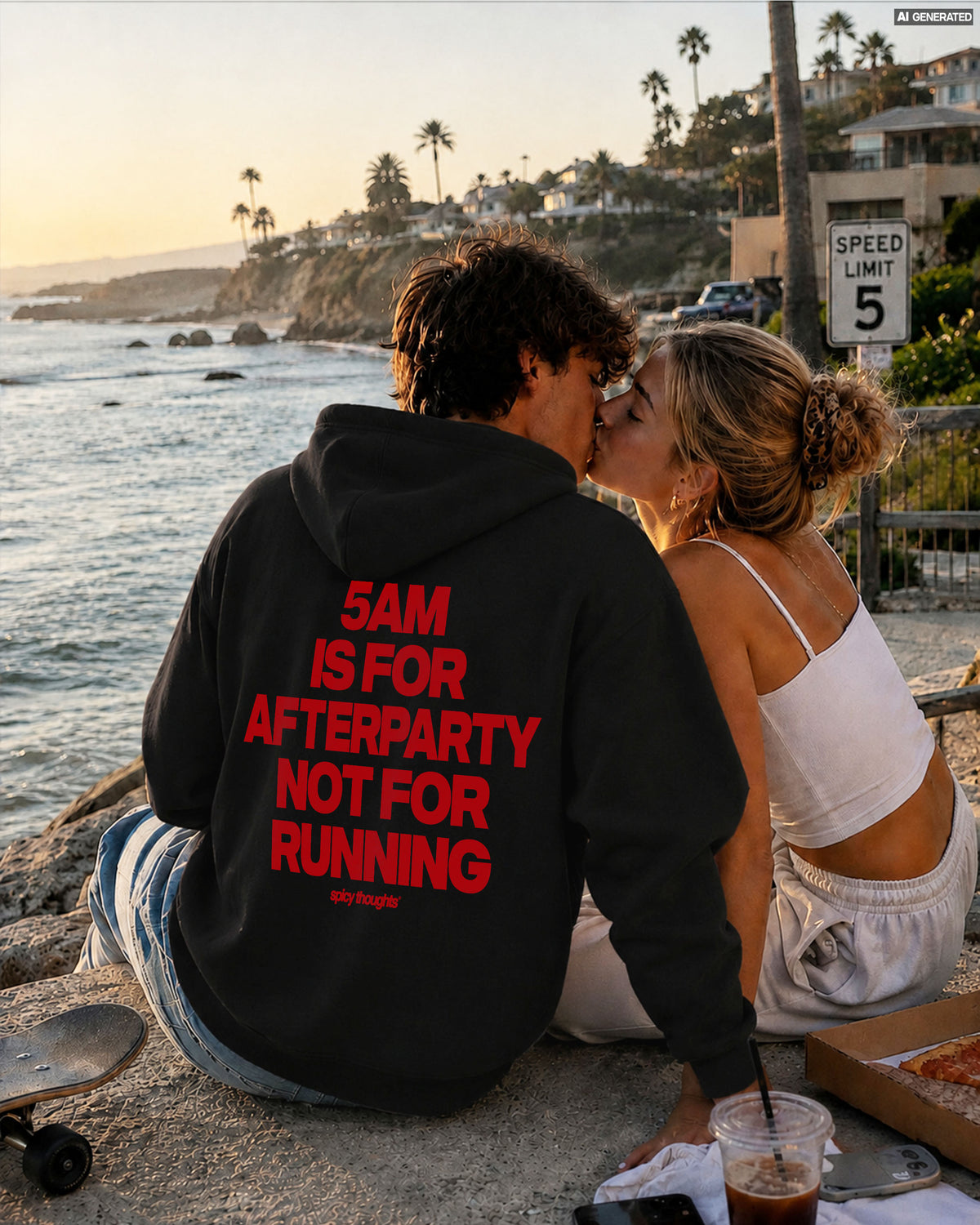 Oversized Hoodie - 5AM is for afterparty. Not for running.