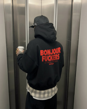 Oversized Hoodie - Bonjour Fuckers