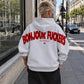 Oversized Hoodie - Bonjour Fuckers Back Arch