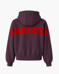 Oversized Hoodie - Bonjour Fuckers Back Arch