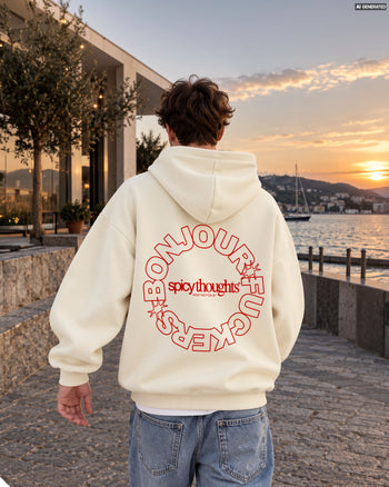 Oversized Hoodie - Bonjour Fuckers Circle