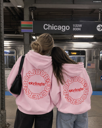 Oversized Hoodie - Bonjour Fuckers Circle