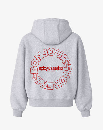Oversized Hoodie - Bonjour Fuckers Circle