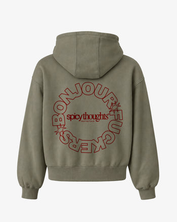 Oversized Hoodie - Bonjour Fuckers Circle