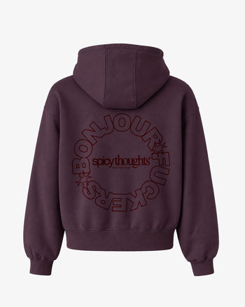 Oversized Hoodie - Bonjour Fuckers Circle