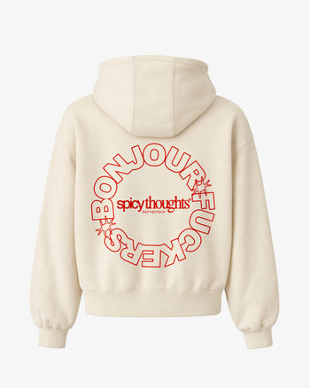 Oversized Hoodie - Bonjour Fuckers Circle