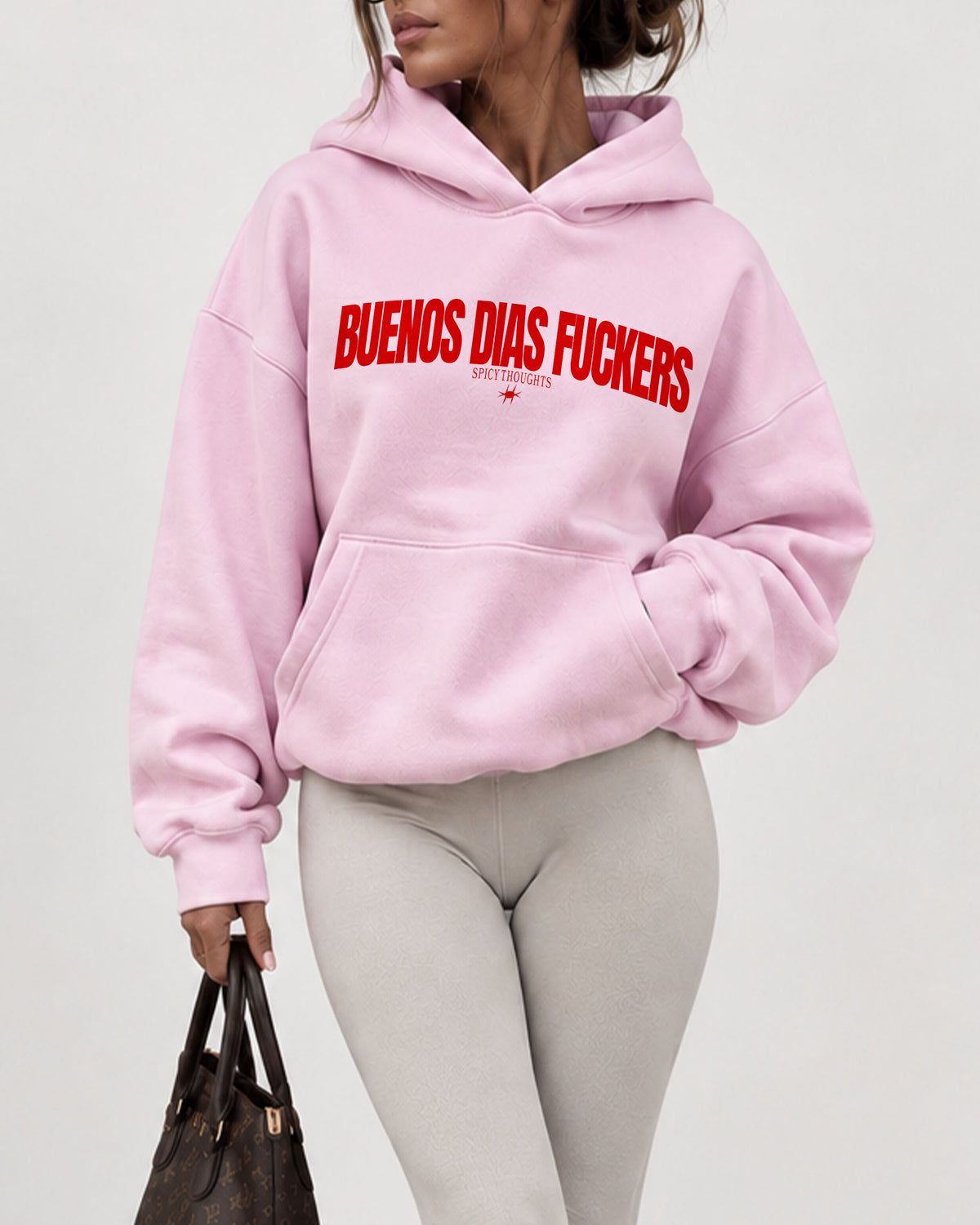 Oversized Hoodie - Buenos Dias Fuckers Curve