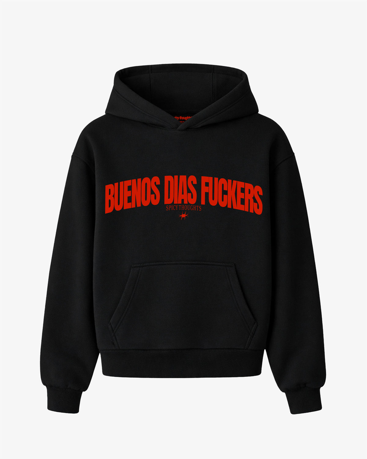 Oversized Hoodie - Buenos Dias Fuckers Curve