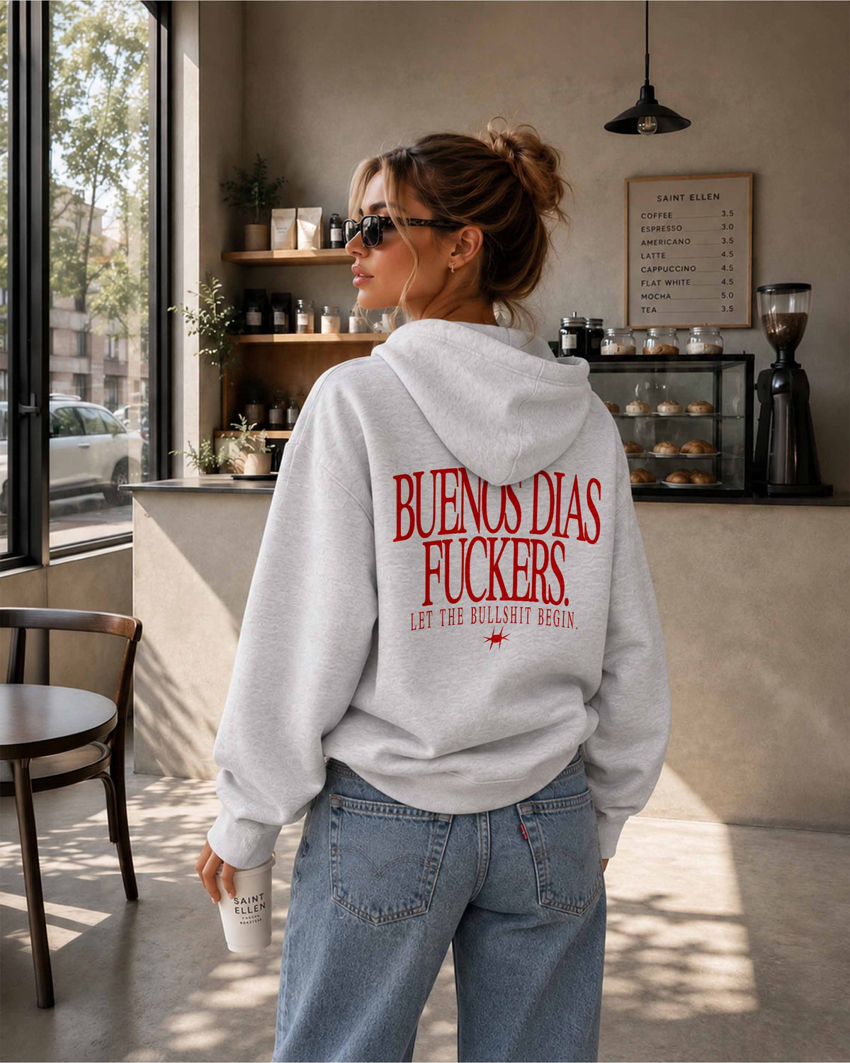 Oversized Hoodie - Buenos Dias Fuckers