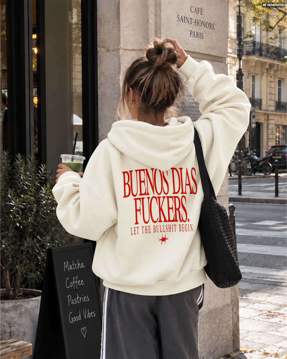 Oversized Hoodie - Buenos Dias Fuckers