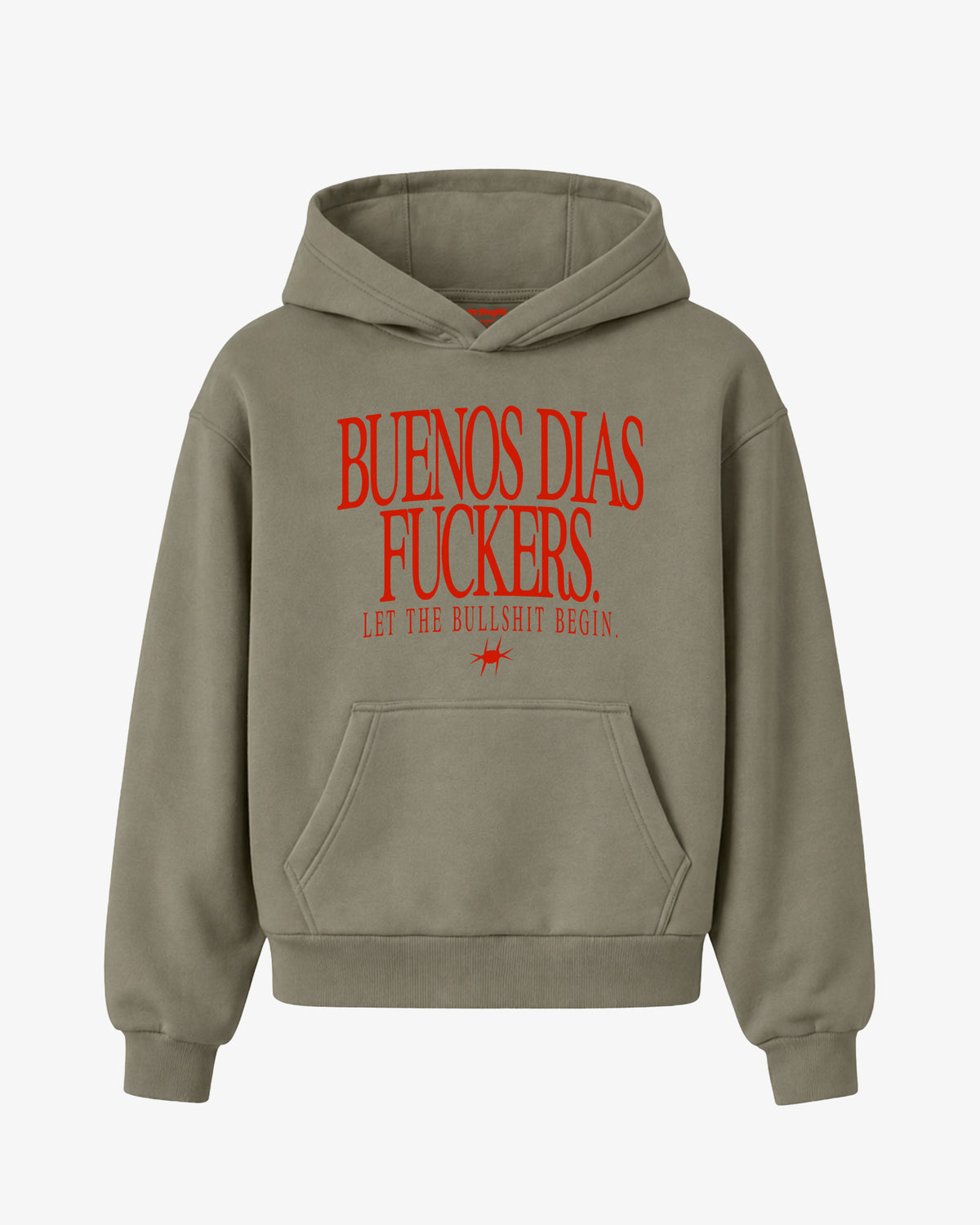 Oversized Hoodie Girls - Buenos Días Fuckers Frontprint