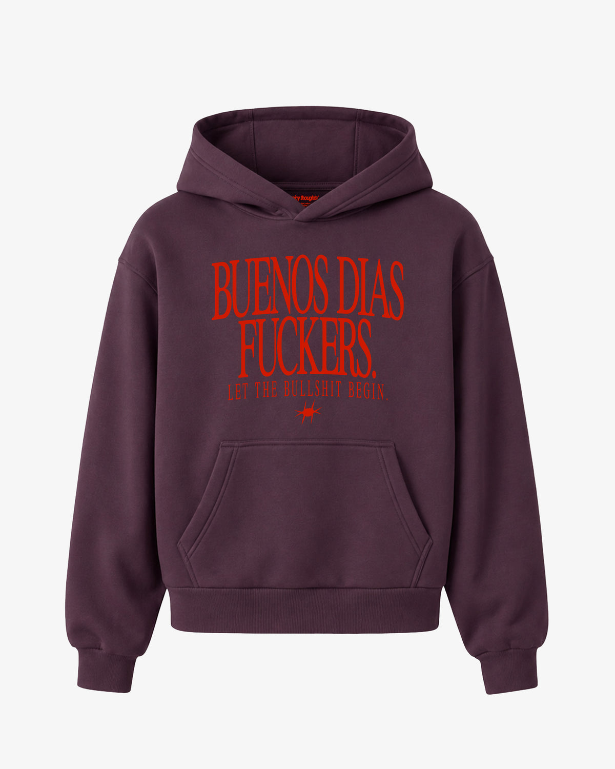 Oversized Hoodie Girls - Buenos Días Fuckers Frontprint