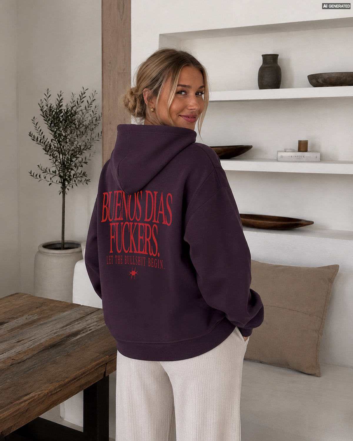 Oversized Zip Hoodie - Buenos Días Fuckers