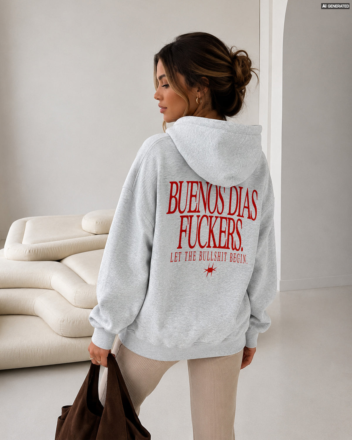 Oversized Zip Hoodie - Buenos Días Fuckers