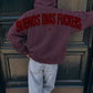 Oversized Hoodie - Buenos Dias Fuckers Back Arch