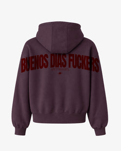 Oversized Hoodie - Buenos Dias Fuckers Back Arch