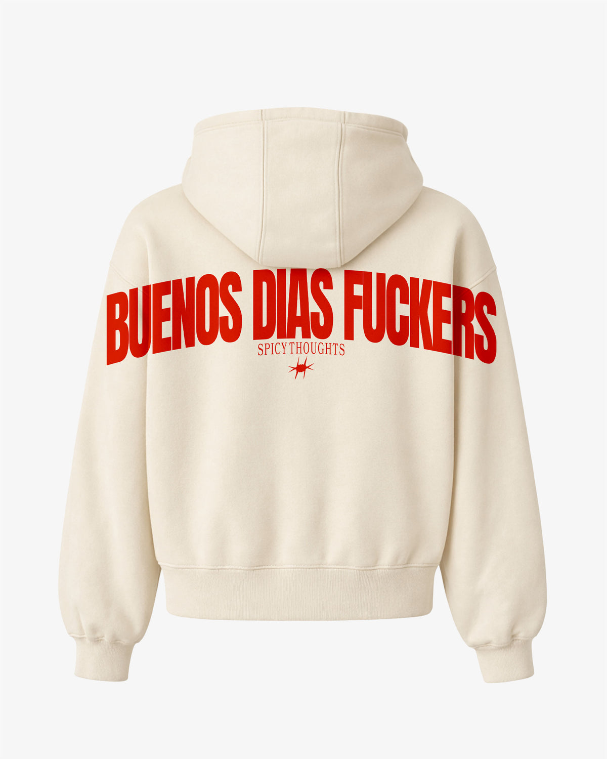 Oversized Hoodie - Buenos Dias Fuckers Back Arch
