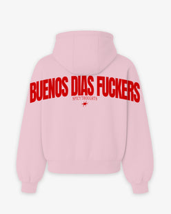 Oversized Hoodie - Buenos Dias Fuckers Back Arch