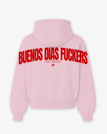 Oversized Hoodie - Buenos Dias Fuckers Back Arch