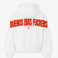 Oversized Hoodie - Buenos Dias Fuckers Back Arch
