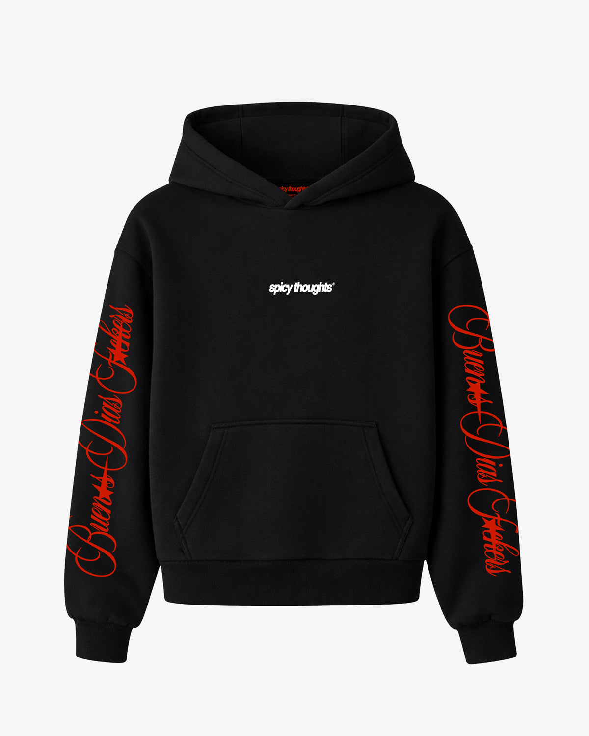 Oversized Hoodie - Buenos Dias Fuckers Sleeve