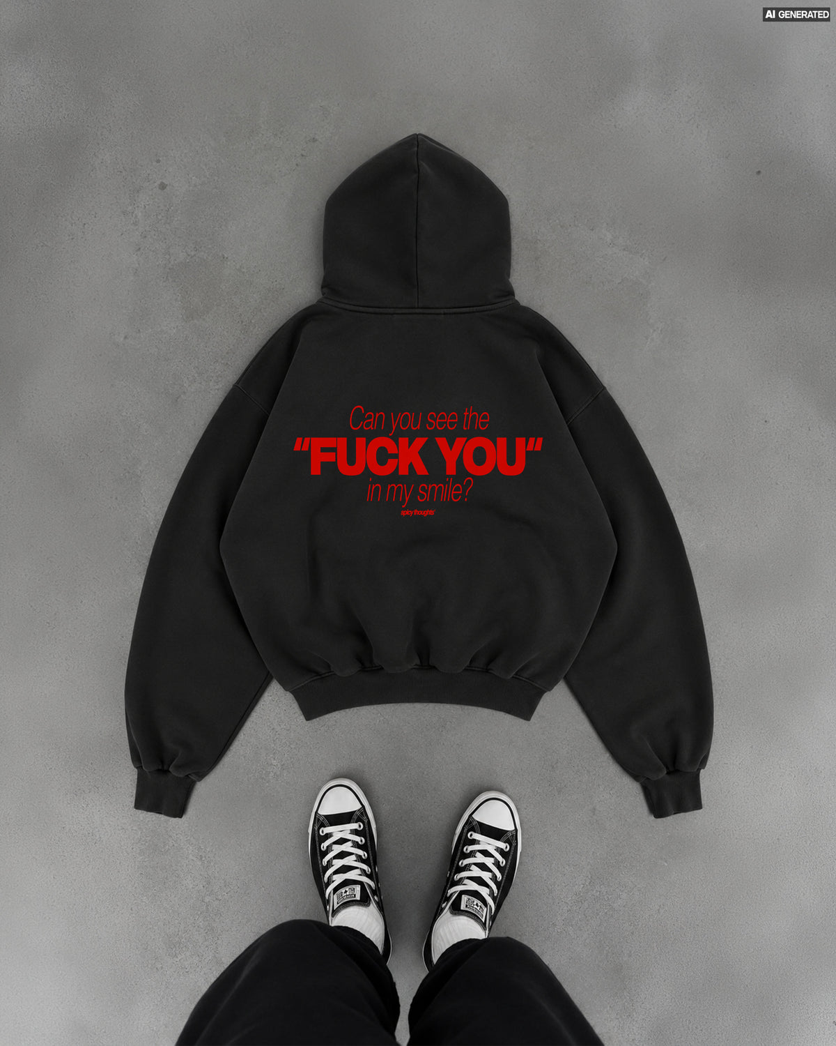 Oversized Hoodie - Can You See The Fuck You In My Smile