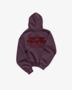 Oversized Hoodie - Can’t see the haters. My lashes too long.