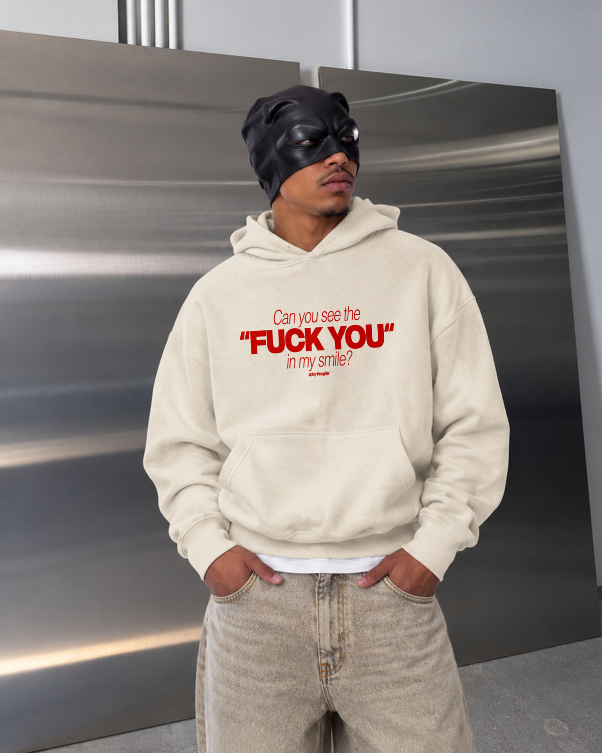 Oversized Hoodie - Can You See The Fuck You In My Smile Frontprint