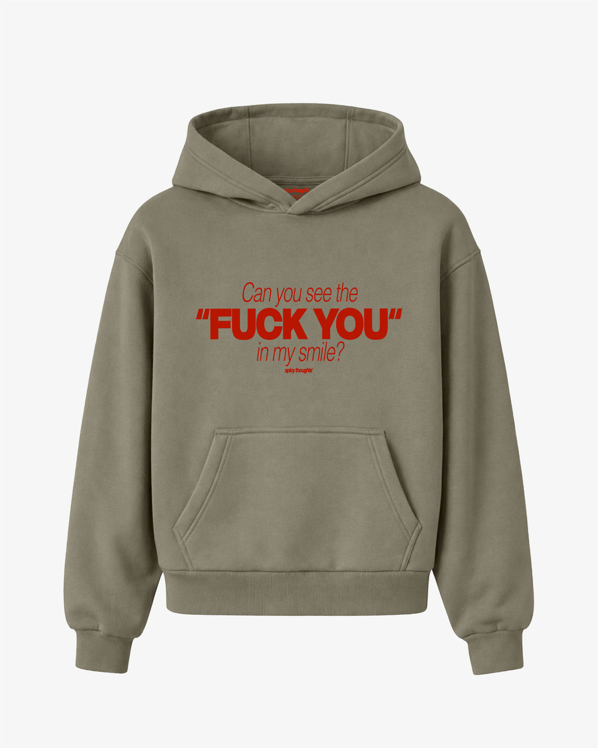Oversized Hoodie - Can You See The Fuck You In My Smile Frontprint