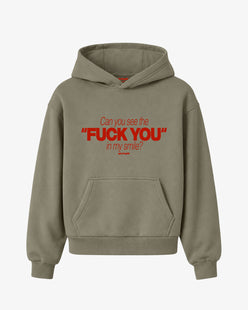 Oversized Hoodie - Can You See The Fuck You In My Smile Frontprint