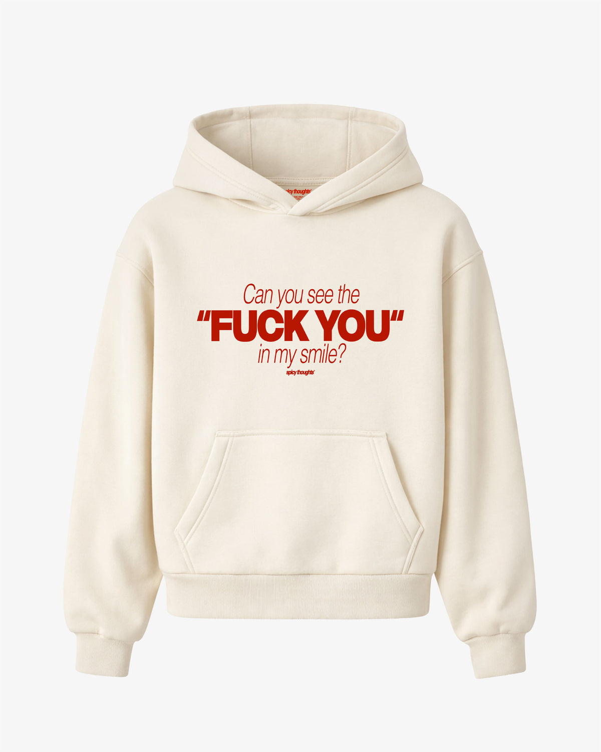Oversized Hoodie - Can You See The Fuck You In My Smile Frontprint