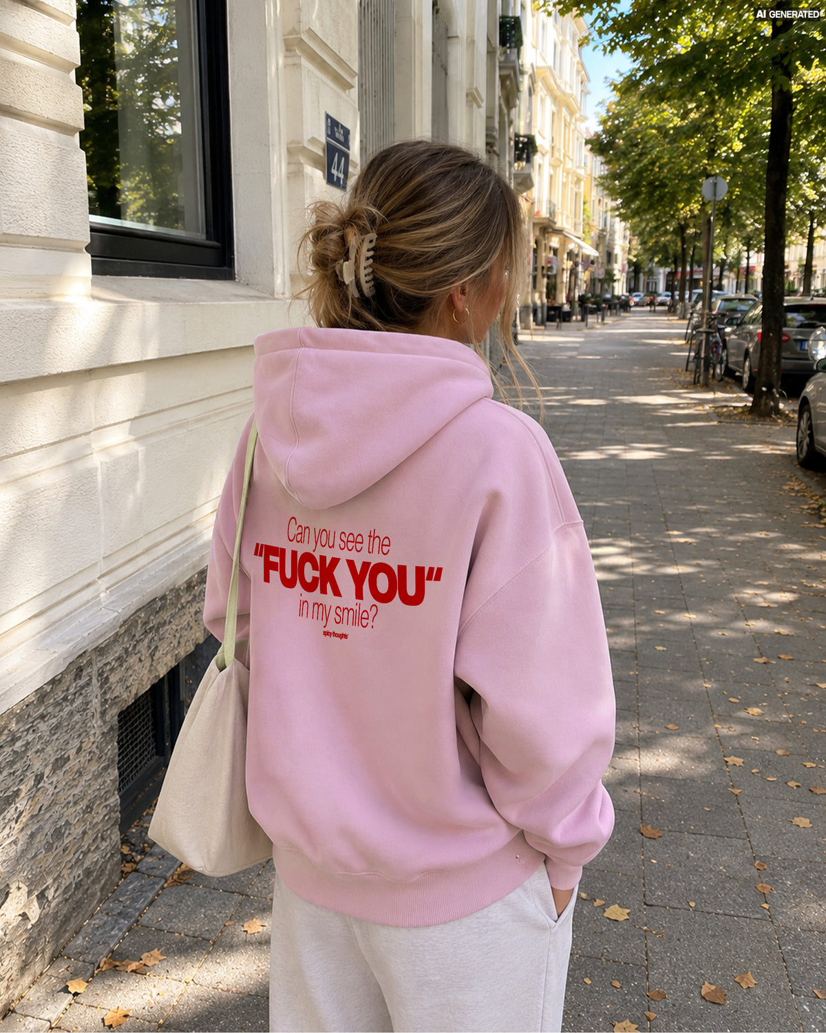 Oversized Zip Hoodie - Can You See The Fuck You In My Smile