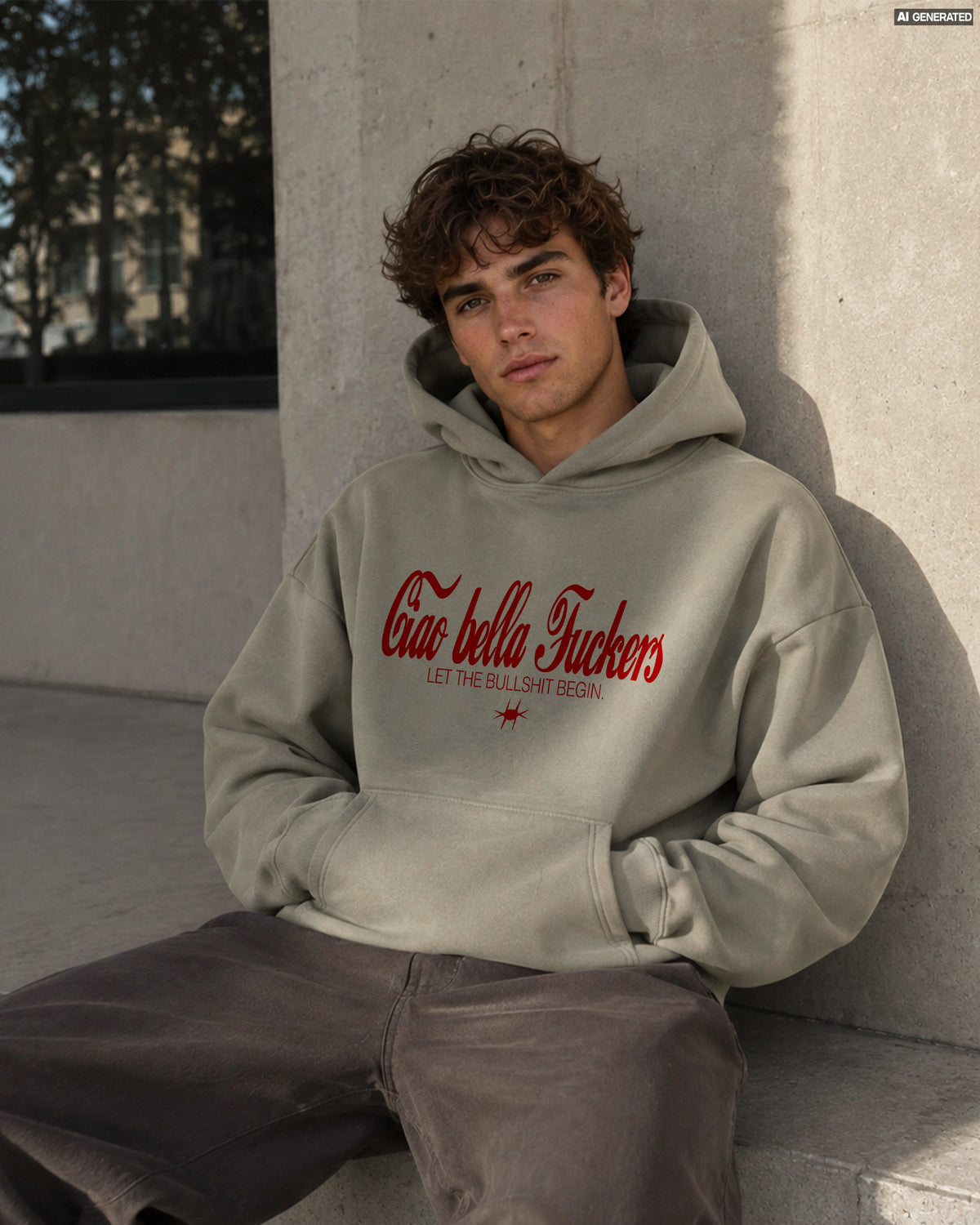 Oversized Hoodie - Ciao Bella Fuckers