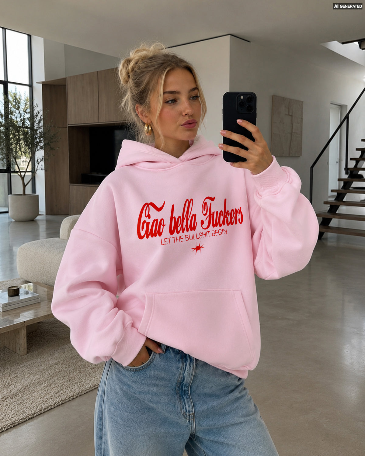 Oversized Hoodie - Ciao Bella Fuckers