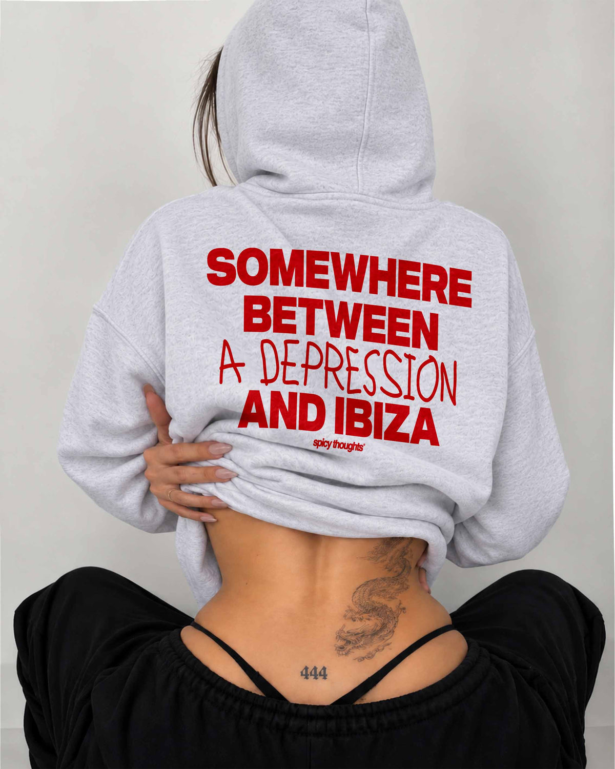 Oversized Hoodie - Somewhere Between A Depression And Ibiza