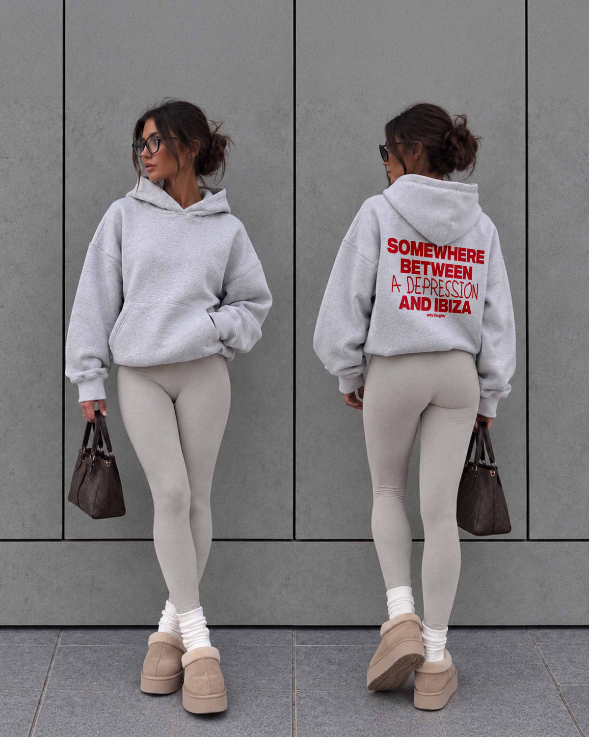 Oversized Hoodie - Somewhere Between A Depression And Ibiza